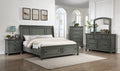 Jackson Modern Style 5 Drawer Chest Made With Wood & Rustic Gray Finish Gray Gray Bedroom Contemporary,Traditional Solid Wood Mdf Wood