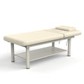 80 Inches Wide Quality Leather Beauty Spa Furniture Massage Table Bed Iron On Round Legs Facial Bed Beauty Bed Beige Gray Gray Pu Leather