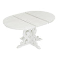 5 Piece Retro Functional Dining Set, 1 Extendable Table With A 16 Inch Leaf And 4 Upholstered Chairs For Dining Room And Kitchen Antique White Antique White Solid Wood