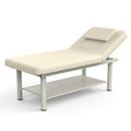 80 Inches Wide Quality Leather Beauty Spa Furniture Massage Table Bed Iron On Round Legs Facial Bed Beauty Bed Gray Gray Pu Leather