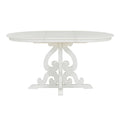 5 Piece Retro Functional Dining Set, 1 Extendable Table With A 16 Inch Leaf And 4 Upholstered Chairs For Dining Room And Kitchen Antique White Antique White Solid Wood