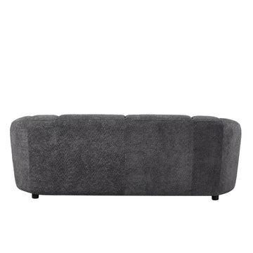 Liyasi Living Room Sofa Set With Luxury Boucle Fabric3 Seater Grey Polyester Wood Primary Living Space Eucalyptus Foam Fabric 3 Seat