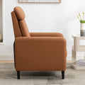 Modern Artistic Color Design Adjustable Recliner Chair Pu Leather For Living Room Bedroom Home Theater, Burnt Orange Burnt Orange Pu Leather