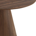 47.24'' Round Modern Style Mdf Wood Dining Table In Walnut Suitable For Kitchen, Living Room, Cafe, Milk Tea Shop Walnut Mdf