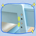 Modern Classic Desk, Children'S Desk, Solid Wood Desk, Bedroom Boy And Girl Family Desk And Chair Set, Compact, Multi Space Available, Multi Color Optional, Multi Storage Space, Color:Blue Antique Blue Light Brown Study Classic Pine Solid Wood Mdf