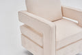 Swivel Barrel Chair For Living Room,360 Degree Swivel Club Modern Accent Single Sofa Chair, Small Leisure Arm Chair For Nursery, Hotel, Bedroom, Office Beige Primary Living Space Modern Linen