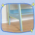 Modern Classic Desk, Children'S Desk, Solid Wood Desk, Bedroom Boy And Girl Family Desk And Chair Set, Compact, Multi Space Available, Multi Color Optional, Multi Storage Space, Color:Blue Antique Blue Light Brown Study Classic Pine Solid Wood Mdf