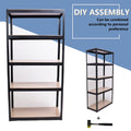 Storage Shelves 5 Tier Adjustable Garage Storage Shelving, Heavy Duty Metal Storage Utility Rack Shelf Unit For Warehouse Pantry Closet Kitchen, 23.6