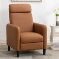 Modern Artistic Color Design Adjustable Recliner Chair Pu Leather For Living Room Bedroom Home Theater, Burnt Orange Burnt Orange Pu Leather