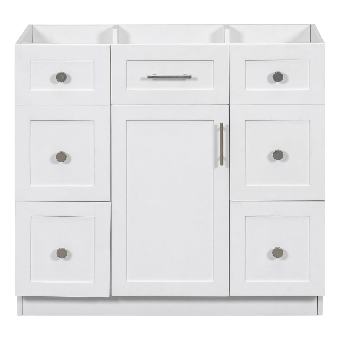 Cabinet Only 36" White Bathroom Vanity Sink Not Included White Mdf