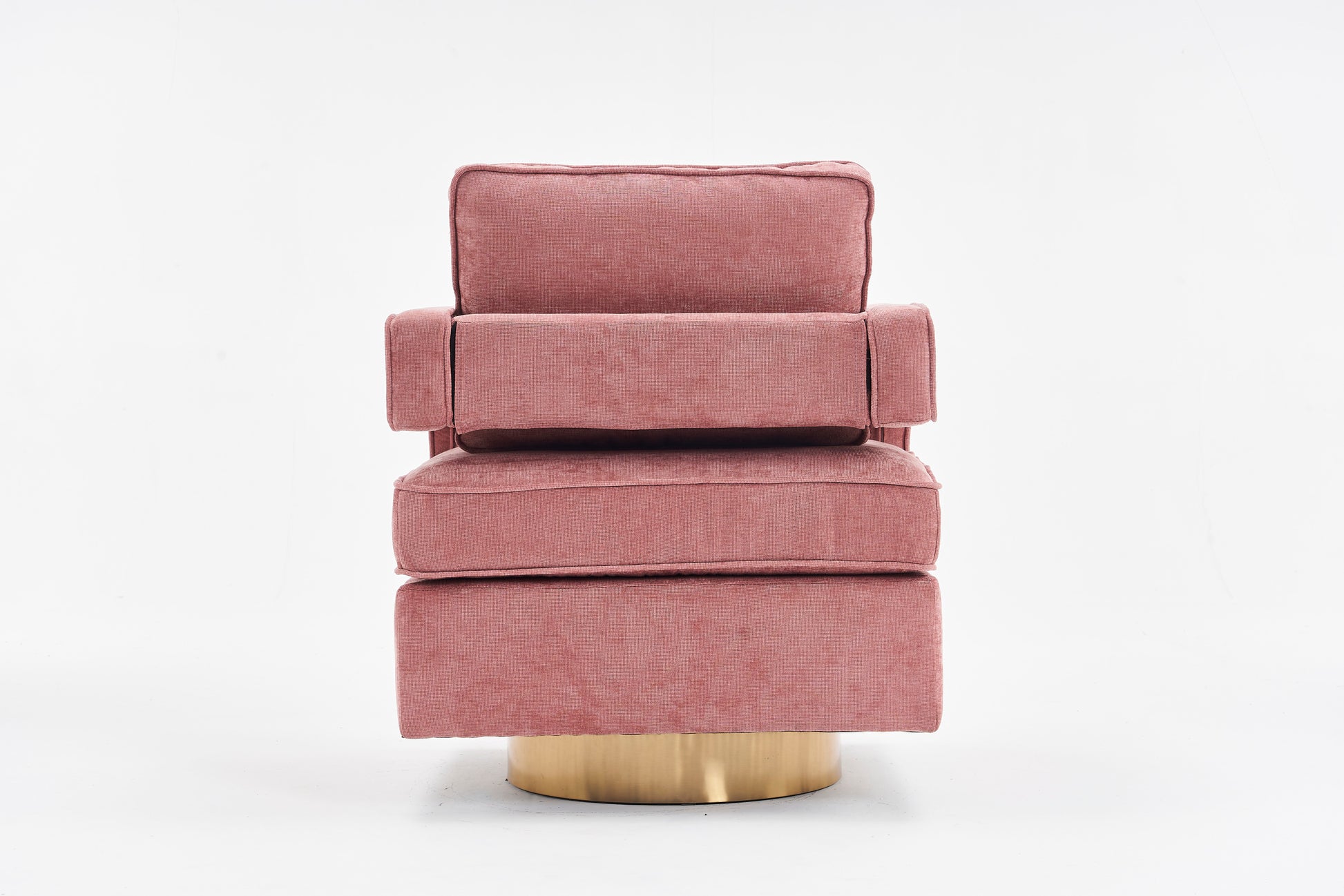 Swivel Barrel Chair For Living Room,360 Degree Swivel Club Modern Accent Single Sofa Chair, Small Leisure Arm Chair For Nursery, Hotel, Bedroom, Office Pink Primary Living Space Modern Linen