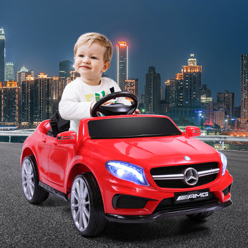 6V Licensed Mercedes Benz Amg Electric Vehicle, Kid Ride On Car With Parental Remote Control ,Mp3 Player Headlights Opening Doors For Children 3 8, Red Red Polypropylene