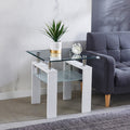 Clear Glass Top Side Table, 24