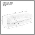 111 Inch Sofa, Comfy Sofa Couch With Deep Seats Modern Sofa 3 Seater Sofa, Couch For Living Room Apartment Lounge Grey Gray Teddy