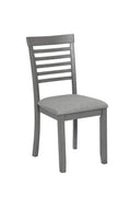 Wooden Dining Chairs Set Of 4, Kitchen Chair With Padded Seat, Upholstered Side Chair For Dining Room, Living Room, Gray Gray Dining Room Rubberwood Rubber Wood