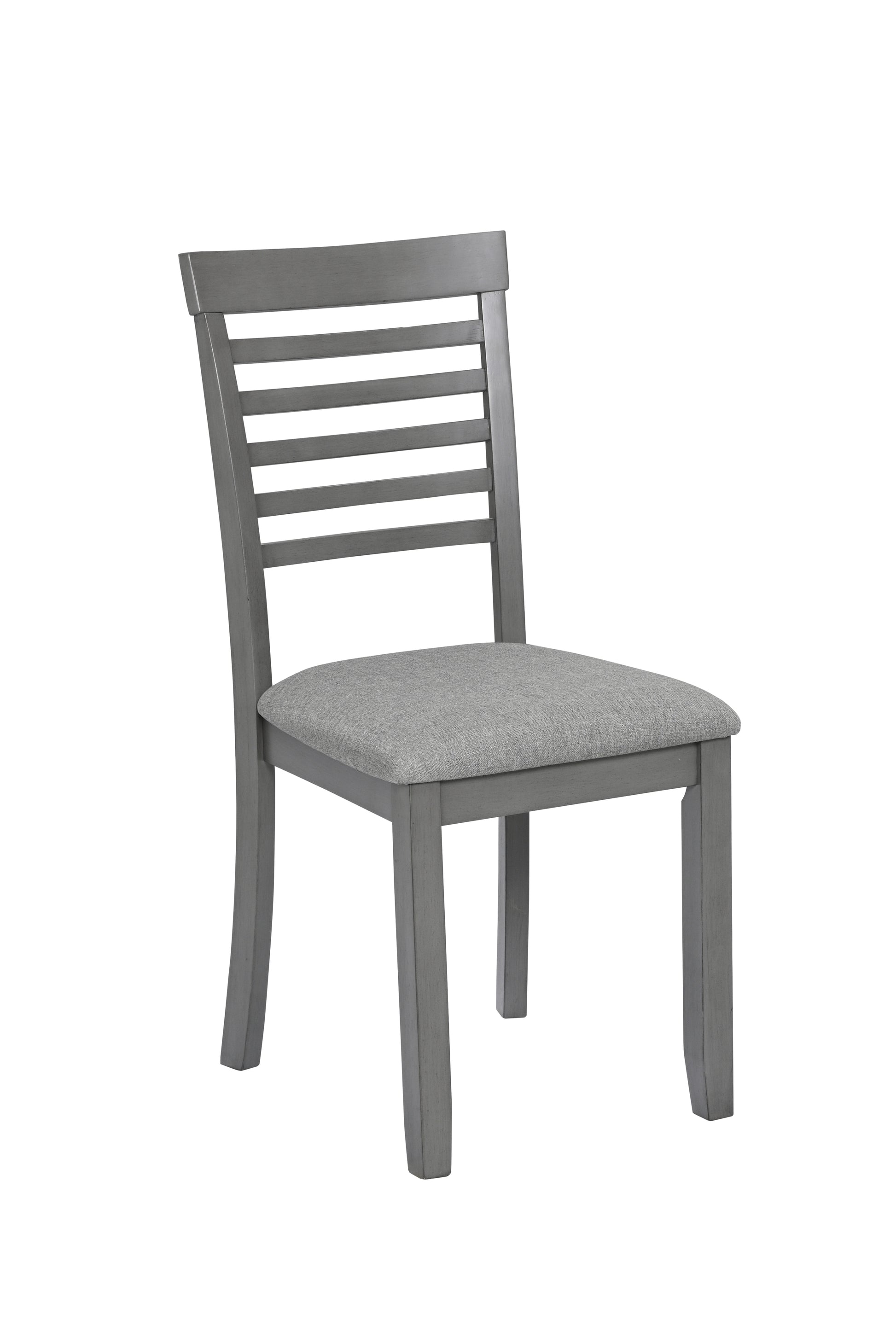 Wooden Dining Chairs Set Of 4, Kitchen Chair With Padded Seat, Upholstered Side Chair For Dining Room, Living Room, Gray Gray Dining Room Rubberwood Rubber Wood