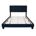 The Black Series Queen Size Adjustable Upholstered Bed Frame With Gold Accents On The Headboard Has An Elegant Look And Requires No Springs Box Spring Not Required Queen Black Wood Espresso Bedroom Minimalist,Modern,Shabby Chic,Ultra Modern Rubberwood