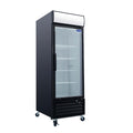 Orikool Glass Door Merchandiser Refrigerator 19.3 Cu.Ft Swing Door Commercial Display Refrigerators Merchandising Refrigeration With Led Top Panel Black Steel