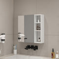 A White Mdf Material Mirror Cabinet, Bathroom Mirror, And A Separate Wall Mounted Bathroom Mirror For Storage And Space Saving. White Mdf Glass