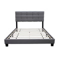 Gray Queen Size Adjustable Upholstered Bed Frame Stylish Collection Durable And Dirt Resistant, No Need For Bulky Innerspring Mattresses Box Spring Not Required Queen Gray Wood Espresso Bedroom Retro,Ultra Modern,Vintage Rubberwood Adjustable Bedbase