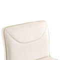 Coolmore Bar Stools With Back And Footrest Counter Height Dining Chairs 2Pc Set,360 Velvet Swivel Bar Stools Set Of 2, Adjustable Counter Height Bar Chairs Ivory Velvet Ivory Foam Velvet