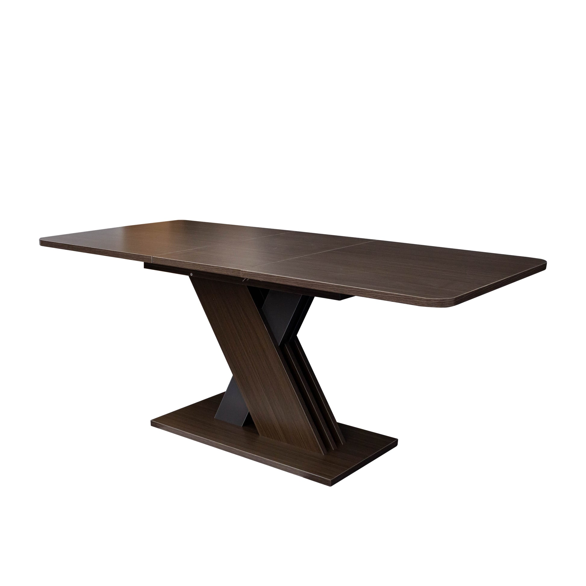 Multifunctional Extendable Console Table Grayish Brown Mdf