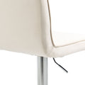 Coolmore Bar Stools With Back And Footrest Counter Height Dining Chairs 2Pc Set,360 Velvet Swivel Bar Stools Set Of 2, Adjustable Counter Height Bar Chairs Ivory Velvet Ivory Foam Velvet