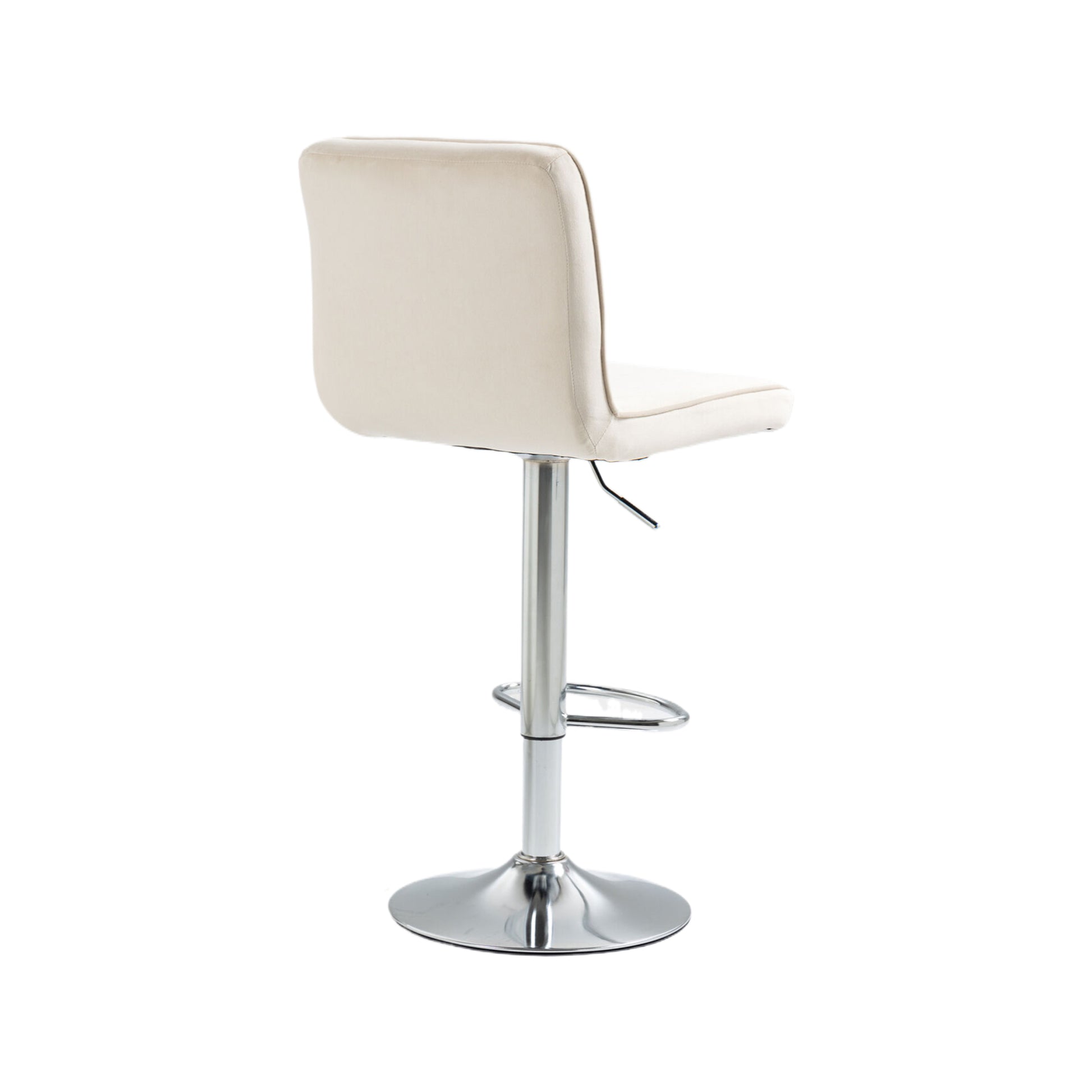 Coolmore Bar Stools With Back And Footrest Counter Height Dining Chairs 2Pc Set,360 Velvet Swivel Bar Stools Set Of 2, Adjustable Counter Height Bar Chairs Ivory Velvet Ivory Foam Velvet
