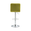 Coolmore Bar Stools With Back And Footrest Counter Height Dining Chairs 2Pc Set,360 Velvet Swivel Bar Stools Set Of 2, Adjustable Counter Height Bar Chairs Olive Velvet Olive Foam Velvet