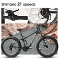 A26309 26 Inch Mountain Bike,Full Suspension 21 Speeds Drivetrain With Disc Brake Mtb Bicycle, 26*4