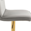 Coolmore Bar Stools With Back And Footrest Counter Height Dining Chairs 2Pc Set,360 Velvet Swivel Bar Stools Set Of 2, Adjustable Counter Height Bar Chairs Gray Velvet Gray Primary Living Space Foam Velvet