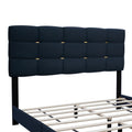 The Black Series Queen Size Adjustable Upholstered Bed Frame With Gold Accents On The Headboard Has An Elegant Look And Requires No Springs Box Spring Not Required Queen Black Wood Espresso Bedroom Minimalist,Modern,Shabby Chic,Ultra Modern Rubberwood