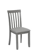 Wooden Dining Chairs Set Of 4, Kitchen Chair With Padded Seat, Upholstered Side Chair For Dining Room, Living Room, Gray Gray Dining Room Rubberwood Rubber Wood