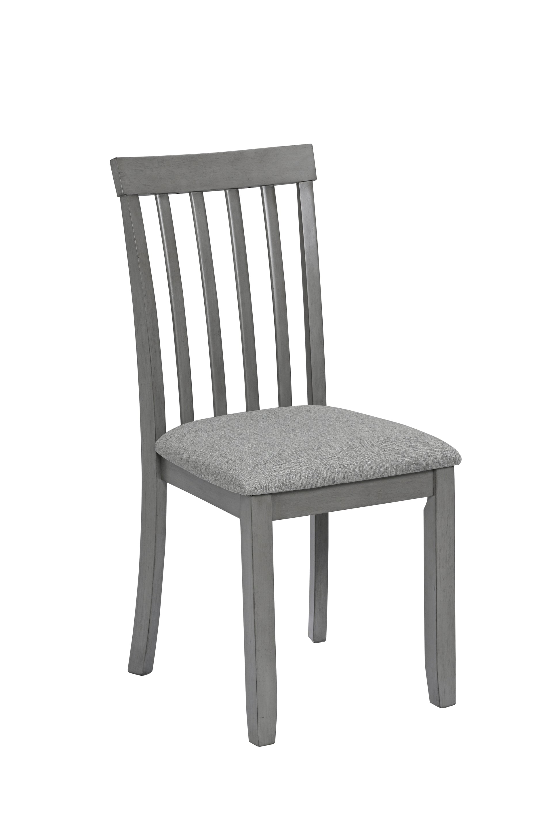 Wooden Dining Chairs Set Of 4, Kitchen Chair With Padded Seat, Upholstered Side Chair For Dining Room, Living Room, Gray Gray Dining Room Rubberwood Rubber Wood