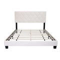 White Queen Size Adjustable Upholstered Bed Frame American Simple And Versatile Style,Suitable For Any Room Style Box Spring Not Required Queen White Wood Espresso Bedroom American Design,Grunge,Minimalist,Shabby Chic Rubberwood Adjustable Bedbase Fiber