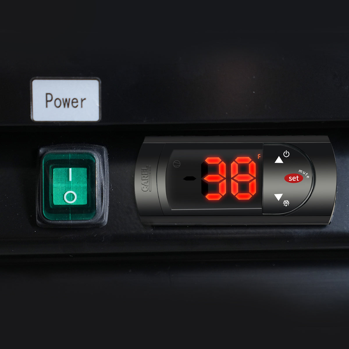 Orikool Glass Door Merchandiser Refrigerator 44.7 Cu.Ft Swing Door Commercial Display Refrigerators Merchandising Refrigeration With Led Top Panel Black Steel