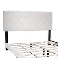 White Queen Size Adjustable Upholstered Bed Frame American Simple And Versatile Style,Suitable For Any Room Style Box Spring Not Required Queen White Wood Espresso Bedroom American Design,Grunge,Minimalist,Shabby Chic Rubberwood Adjustable Bedbase Fiber