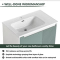 Floating Bathroom Vanity With Sink 32 Inch For Bathroom, Bathroom Vanity With Soft Close Door Mint Green Bathroom Wall Mounted Modern Plywood