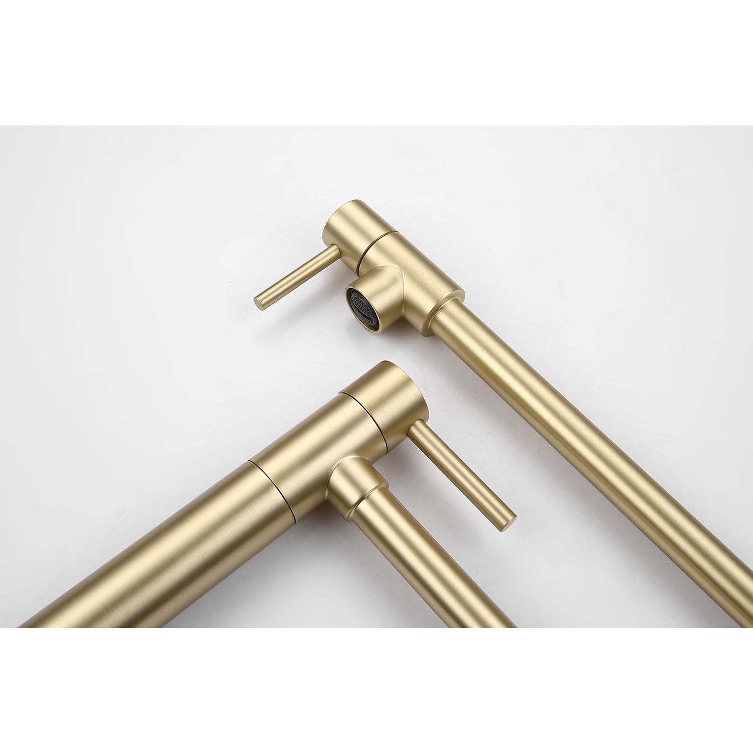 Pot Filler Faucet With Extension Shank Brushed Gold Brass