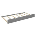 Full Size Wood Pltaform Bed With Win Size Trundle, 3 Drawers, Upper Shelves And A Set Of Usb Ports & Sockets, Gray Gray Solid Wood Mdf