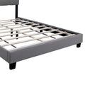 Gray Queen Size Adjustable Upholstered Bed Frame Stylish Collection Durable And Dirt Resistant, No Need For Bulky Innerspring Mattresses Box Spring Not Required Queen Gray Wood Espresso Bedroom Retro,Ultra Modern,Vintage Rubberwood Adjustable Bedbase