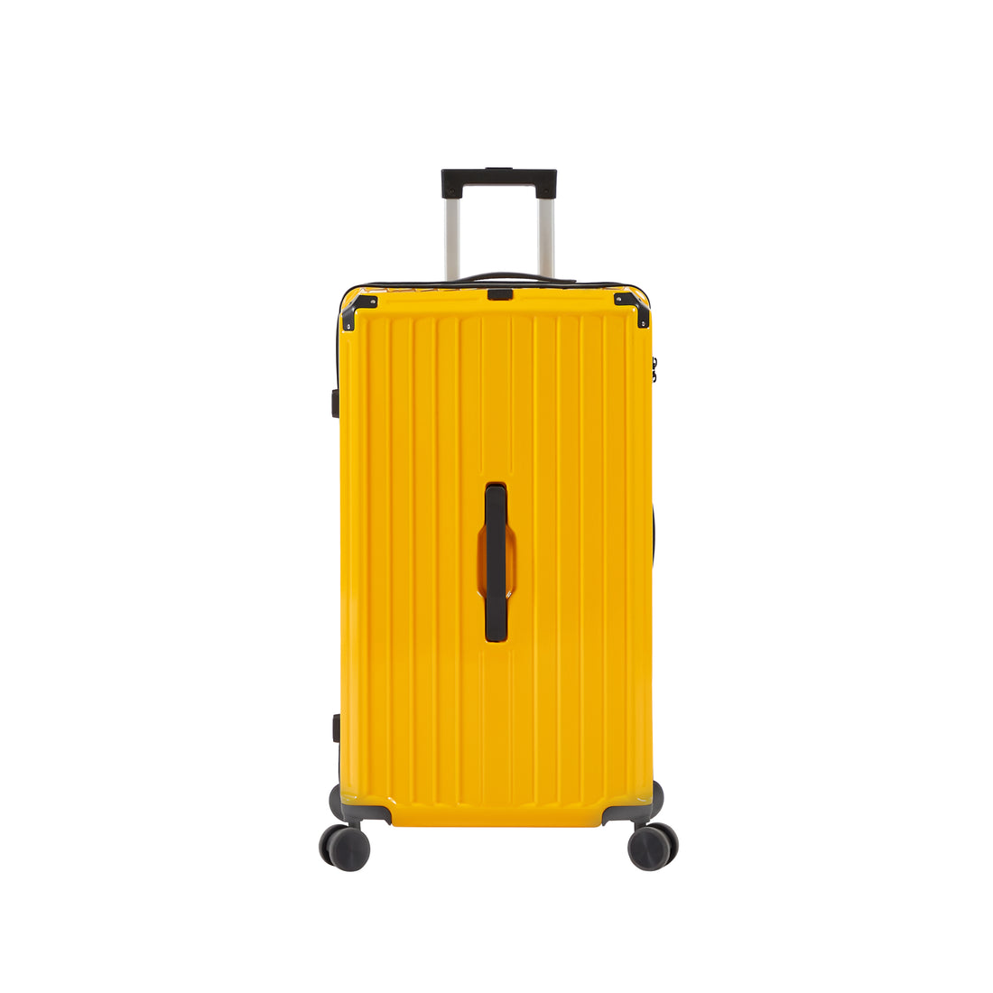 Luggage Set 4 Pcs 20" 24" 29" Travel Bag , Pc Abs Durable Lightweight Luggage With Collapsible Cup Holder, 360 Silent Spinner Wheels, Tsa Lock, Yellow Yellow Abs Pc