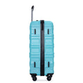 Expandable 3 Piece Luggage Sets Pc Lightweight & Durable Suitcase With Two Hooks, Spinner Wheels, Tsa Lock, 21 25 29 Aqua Blue Aqua Blue Pc