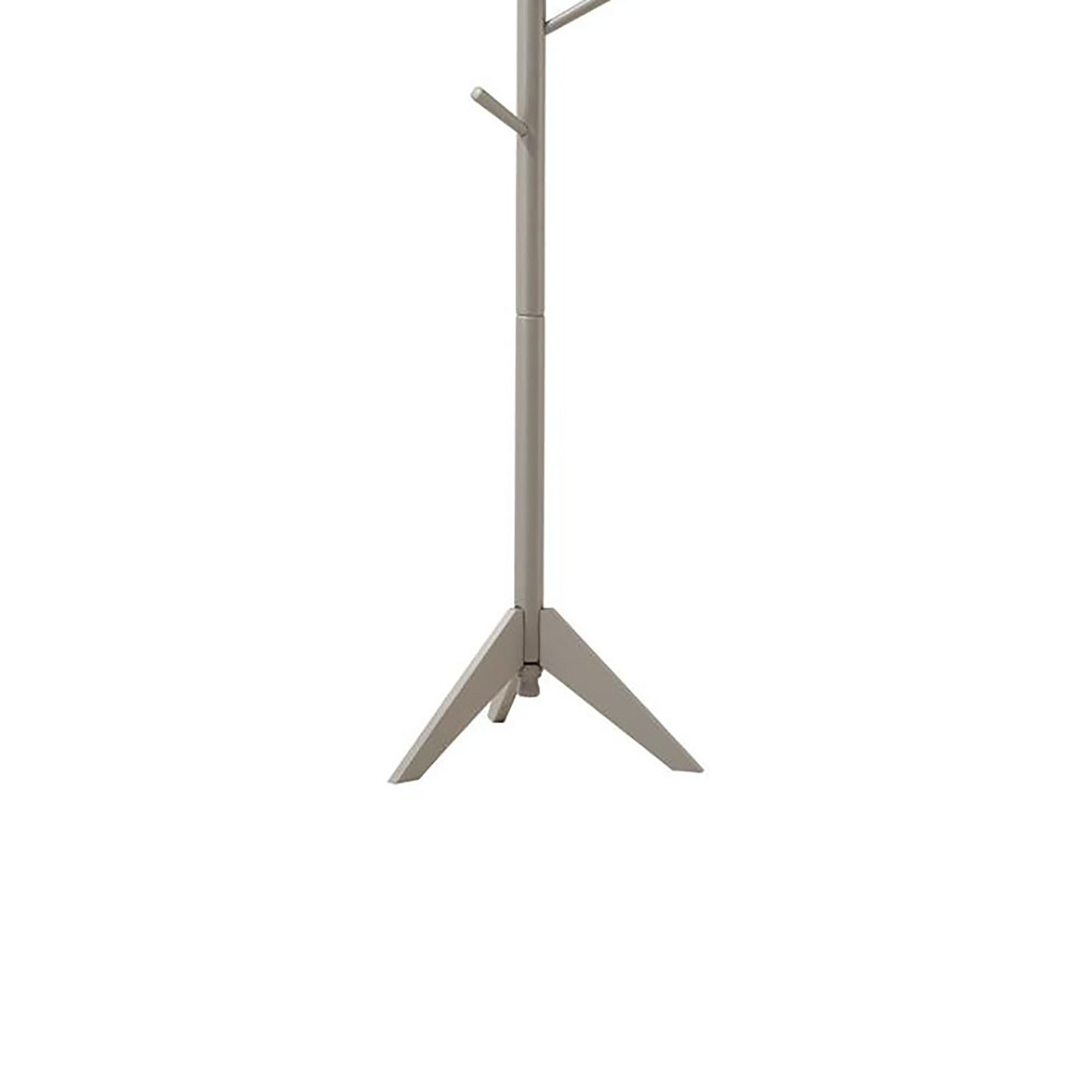 Grey 6 Hook Coat Rack Grey Gray Primary Living Space Contemporary,Modern Rubberwood Wood