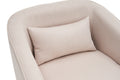 Swivel Barrel Chair With Ottoman, Swivel Accent Chairs Armchair For Living Room, Reading Chairs For Bedroom Comfy, Round Barrel Chairs With Black Metal Base Beige Beige Primary Living Space Modern Linen