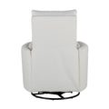 Upholstered Swivel Recliner Manual Rocker Recliner Chair Baby Nursery Chair With Two Removable Pillows For Living Room, Beige Beige Foam Linen