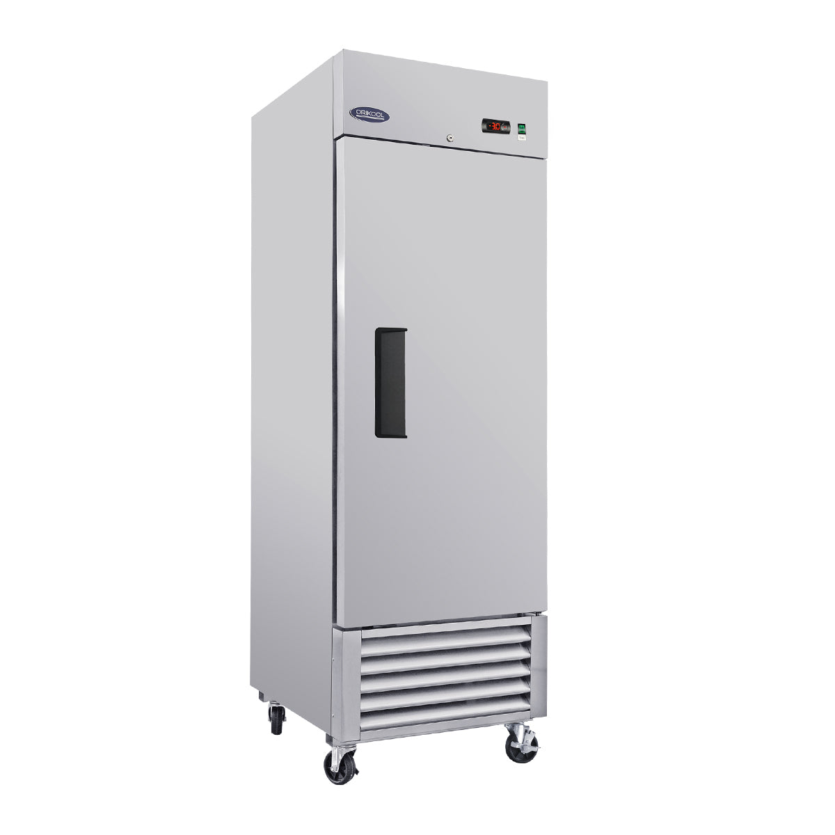 Orikool 27" Commercial Freezer 23 Cu.Ft With 1 Solid Door Reach In Freezers Stainless Steel Etl Approved Upright Freeze Storage Silver Stainless Steel