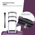 Expandable 3 Piece Luggage Sets Pc Lightweight & Durable Suitcase With Two Hooks, Spinner Wheels, Tsa Lock, 21 25 29 Dark Purple Dark Purple Pc