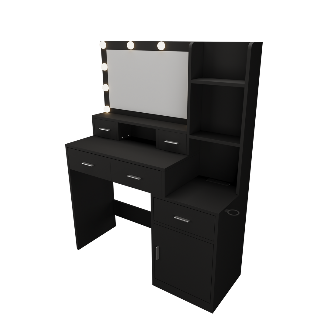 Newly Designed Smart Mirror Dressing Table With Drawers And Storage Cabinet, Dressing Table With Dressing Pad For Bedroom, Dressing Room Black Bedroom American Design,American Traditional,Classic,Coastal Mdf Glass