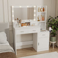 Newly Designed Smart Mirror Dressing Table With Drawers And Storage Cabinet, Dressing Table With Dressing Pad For Bedroom, Dressing Room White Mdf Glass